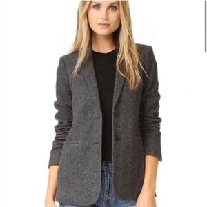 Vince Dark Gray Tailored 100%Wool Blazer